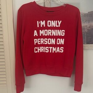 Size Small Chemistry “I’m Only A Morning Person On Christmas” Red Sweatshirt